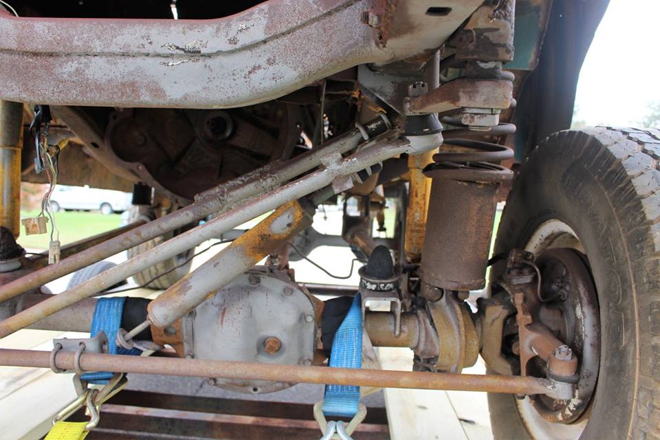 1966 Ford Bronco undercarriage with suspension and differential