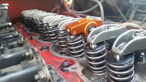 1981 Ford Bronco - The internal components of an engine's valve train are visible in this close-up shot.
