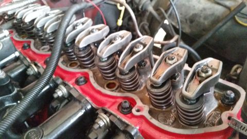 1981 Ford Bronco - Engine valve train components, including rocker arms and valve springs, are visible in this close-up shot.