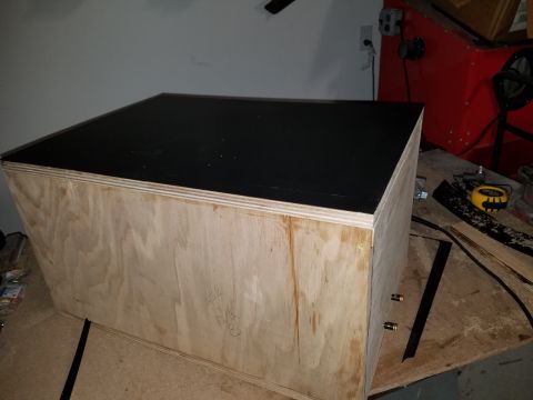 1994 Ford Bronco - This unfinished wooden box with a black top and brass fittings appears to be a custom-made part, not a 1994 Ford Bronco.