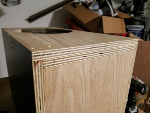 1994 Ford Bronco - A custom wooden enclosure is shown, likely for audio equipment, with visible construction details.
