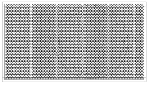 1994 Ford Bronco - Engineering line drawing of a rectangular perforated grille panel, no dimensions shown.