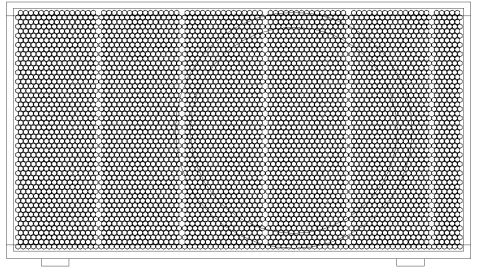 1994 Ford Bronco - Engineering line drawing of a rectangular perforated grille panel, no dimensions shown.