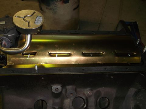 1967 Ford Mustang - Milodon windage tray needed just a bit of tweeking to clear the ARP 12 point rod bolt heads. Also used Milodon oil pan studs and a new re-p…
