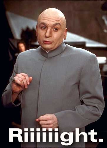 1991 Ford LTD Crown Victoria - Dr. Evil, the antagonist from Austin Powers, is shown in this meme-style image.