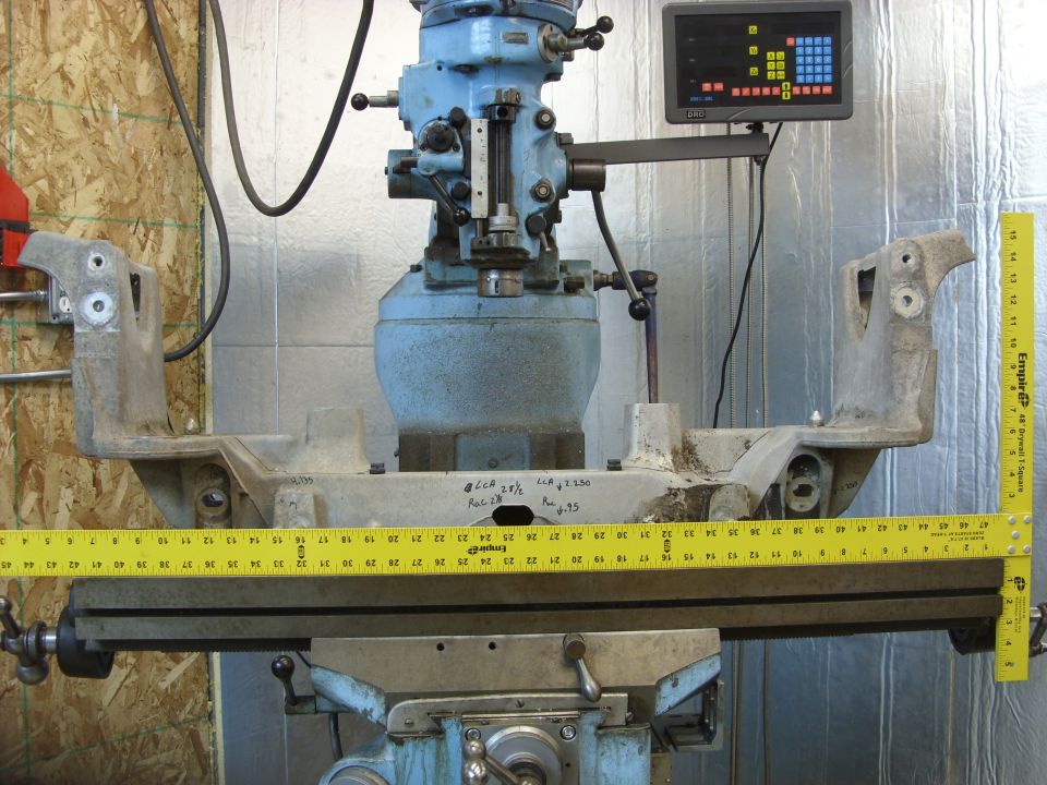Milling machine with digital readout and measuring tape