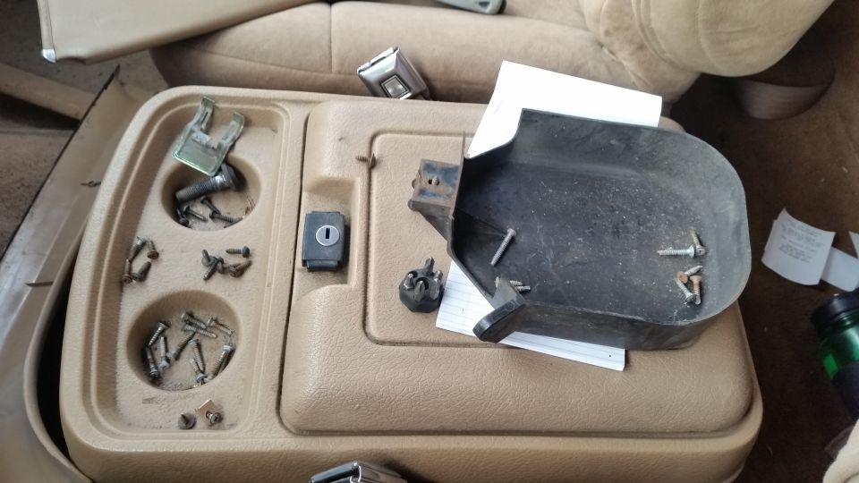 Dashboard with multiple gauges and some papers on top