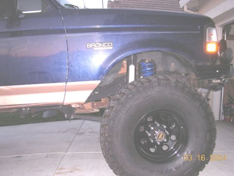 1994 Ford Bronco - trimmed front. Still needs cosmetic finishing touches like paint. I think I am going to have to trim the bumper as well