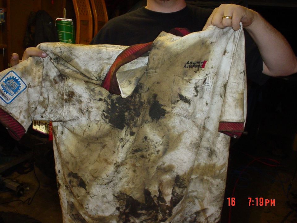 Thank you Advance Auto Parts for the grease rag.  Notice that is says ASC certified.  MY boss would kill me if he saw this uniform.
