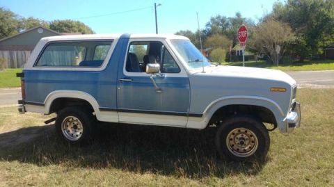 1984 Ford Bronco - This 1984 Ford Bronco is shown from the front three-quarter angle.