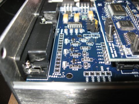 1987 Jaguar XJ6 - Close-up view of electronic components and connectors on a circuit board.