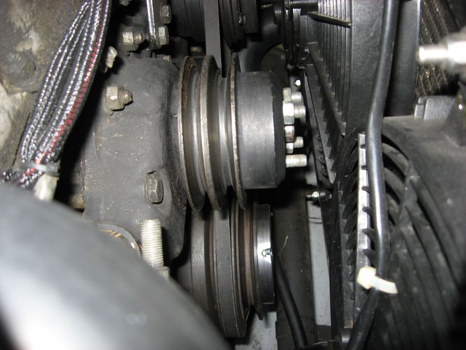 Engine pulleys and fan assembly