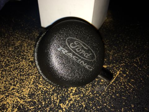 1989 Ford Bronco - Ford Racing shift knob with embossed logo and text.