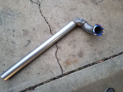 1995 Ford Bronco - Custom exhaust pipe section with a flanged connection.