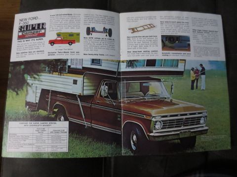 1967 Ford F-250 - This 1973 Ford F-350 Super Camper Special is equipped with a camper, offering a complete recreational vehicle package.