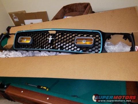 1971 Ford Mustang - Front grille assembly for a 1971 Ford Mustang, the iconic pony emblem.