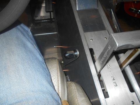 1992 Ford Bronco - The interior shows a custom shifter assembly with visible markings and a nut secured to the side panel.