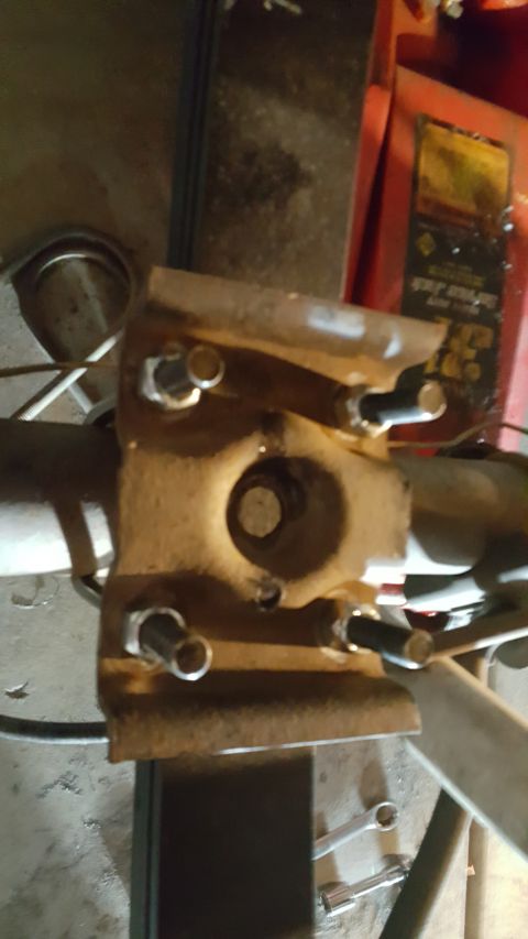1996 Ford Bronco - Close-up of a leaf spring mounting bracket, likely from a vehicle's suspension system.