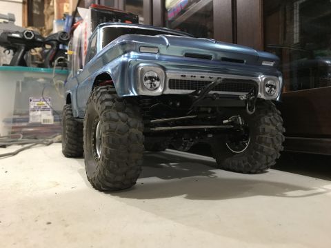 1989 Ford Bronco - RC rock crawler truck with aggressive tires and custom paint.