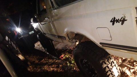 1988 Ford Bronco - plenty of clearance in rear with the 37" wheels
