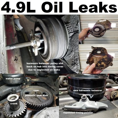 1983 Ford Bronco - This truck was neglected and driven with severe oil leaks for so long that the rubber in the harmonic balancer softened, allowing the pulle…