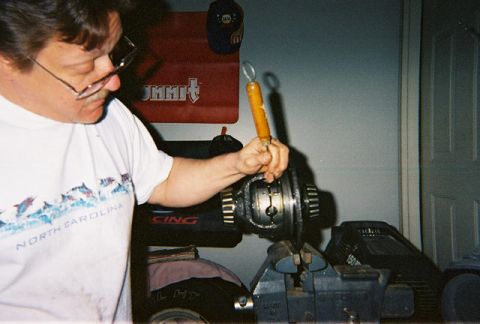1983 Ford Bronco - Me setting the springs in
