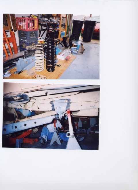 1983 Ford Bronco - Stock coil Comparison and finished radius arms.