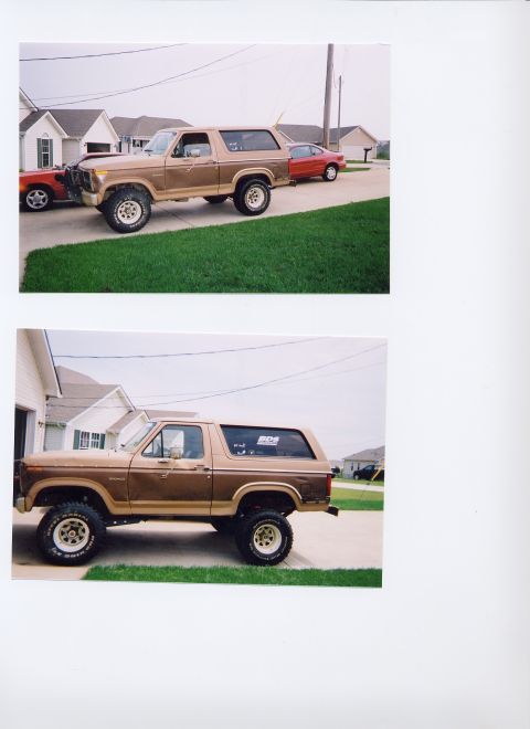 1983 Ford Bronco - Before after 6" lift