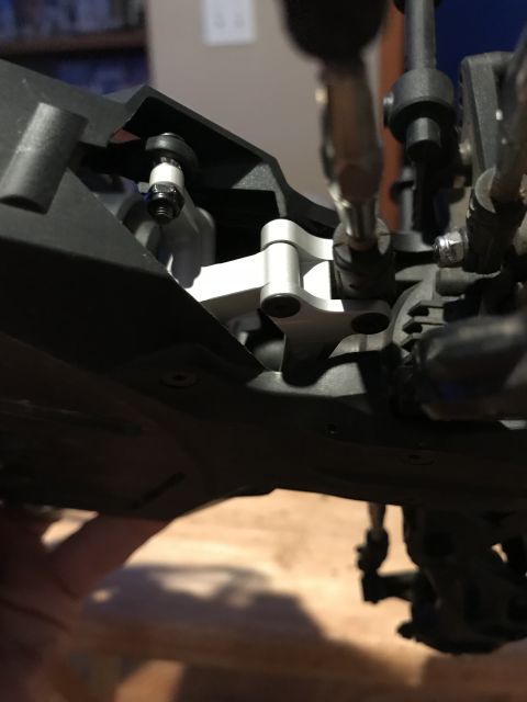 1989 Ford Bronco - This is a close-up view of the suspension system on a remote-controlled car.