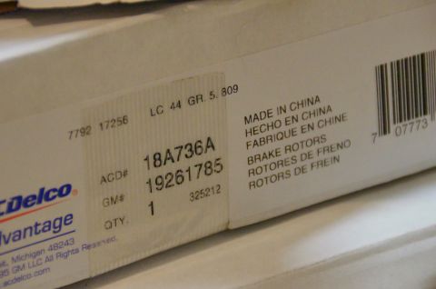 1998 Ford Ranger - Box of ACDelco Advantage brake rotors with part numbers and manufacturing information visible.