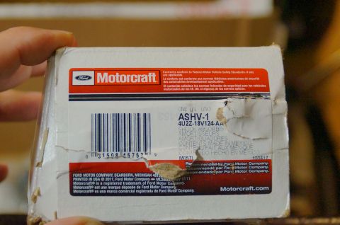 1998 Ford Ranger - A Motorcraft shock absorber box is shown, with part number and manufacturing details visible.