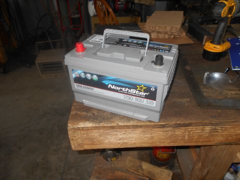 1992 Ford Bronco - NorthStar car battery with model number NSB-AGM65 and performance specs visible.