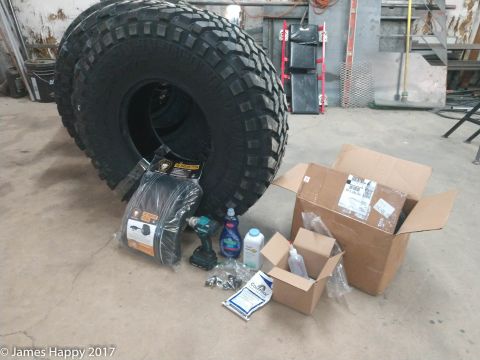 1989 Ford Bronco - most of the things needed for the install.