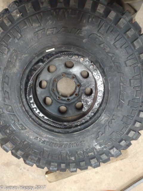 1989 Ford Bronco - first thing: make sure you get baby powder all over the beadlock bag and the inner tube. THEN, using just your hands and no tools, get the…