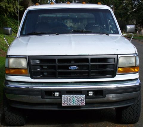 1992 Ford Bronco - F350 cab lights mockup, narrower spacing.