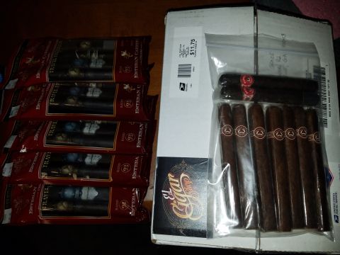 2018 Ford Bronco - Esteban Carrillo cigars and shipping boxes on a table.