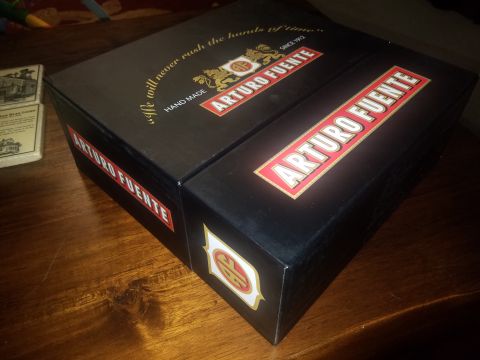 2018 Ford Bronco - Arturo Fuente cigar box with "We will never rush the hands of time" text.