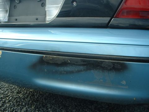 1999 Ford Crown Victoria - Rear bumper on a '00 retired Seattle Police PI.