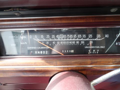 1988 Ford Crown Victoria LTD - Interior view of a car's dashboard, displaying the speedometer, odometer, and fuel gauge.