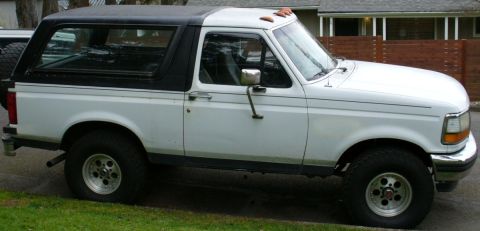 1992 Ford Bronco - '88-02 GM cab lights mockup.