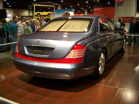 2001 Ford Crown Victoria - Rear view of a Maybach 57 at an auto show.