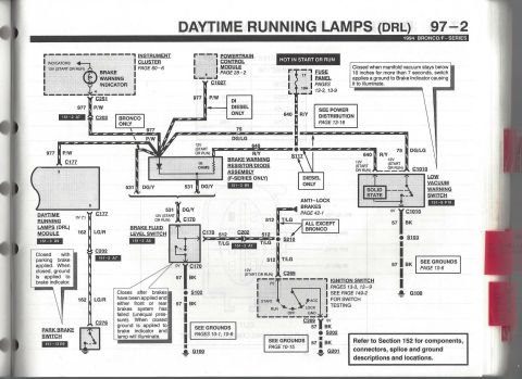 1996 Ford Bronco - Daytime Running Lights - 2