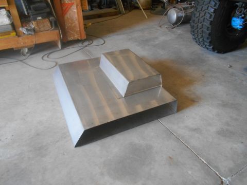 1992 Ford Bronco - This aluminum fabrication is likely a custom part for a vehicle, but its specific application is unclear.