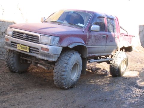 1981 Ford Bronco - This modified Toyota pickup truck is equipped for off-road use.