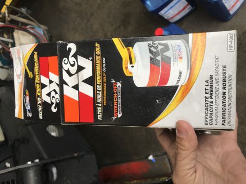 1997 Dodge 3500 - Box for K&N Performance Gold oil filter, part number HP-4003.