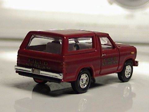 1979 Ford Bronco - This is a toy SUV with "FIELD STREAM" written on its side and rear.