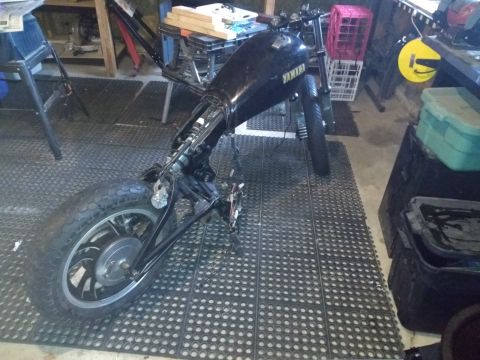 1982 Yamaha Virago - Another picture of the bike with new tires and gas tank attached.