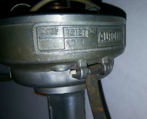 1973 Ford Mustang - Close-up of an automotive part showing stamped numbers and text.