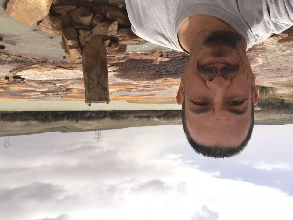 Man taking a selfie outdoors
