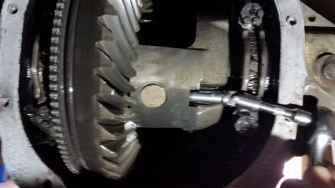 1996 Ford Bronco - Before we can disassemble anything, this retaining bolt must be removed. Be very careful, as these have been known to crack. A stress fract…